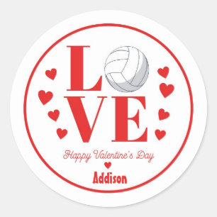 Sticker Valentine Volleyball, LOVE Volleyball