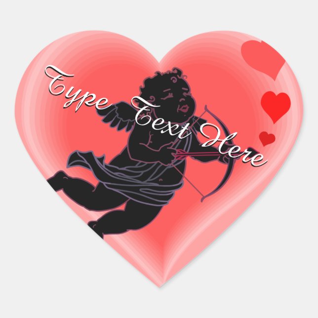 Sticker Valentine's Cupid Sticker Personnaliser (Devant)