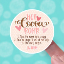 Valentines - Instructions pour la bombe de cacao à