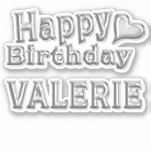 Sticker Valerie Happy Birthday