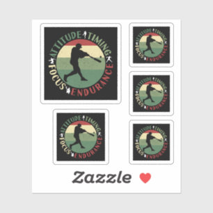 Sticker Valeurs d'équipe de baseball motivationnelles