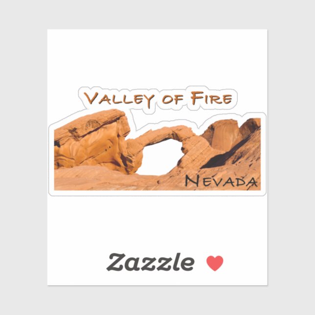Sticker Vallée du Feu Nevada (Feuille)