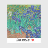 Van Gogh Irises. Impressionnisme vintage floral bl