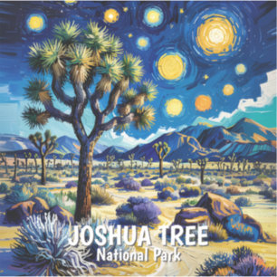 Sticker Van Gogh moderne Joshua Tree Désert de Mojave Rand