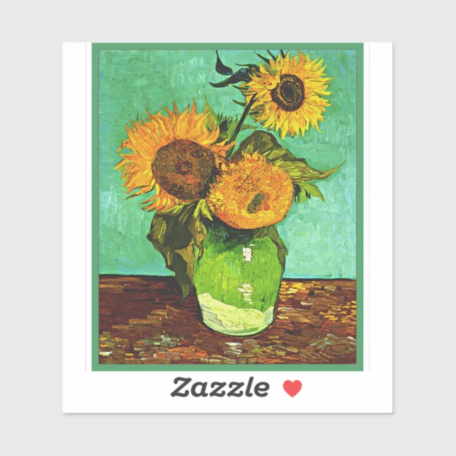 Sticker Van Gogh - Tournesols (trois) (Feuille)