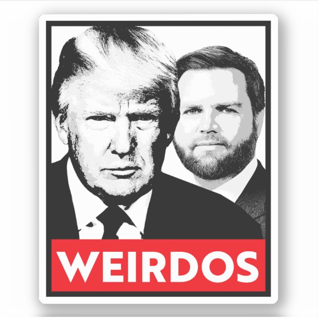 Sticker Vance anti-Trump - Weirdos (Devant)
