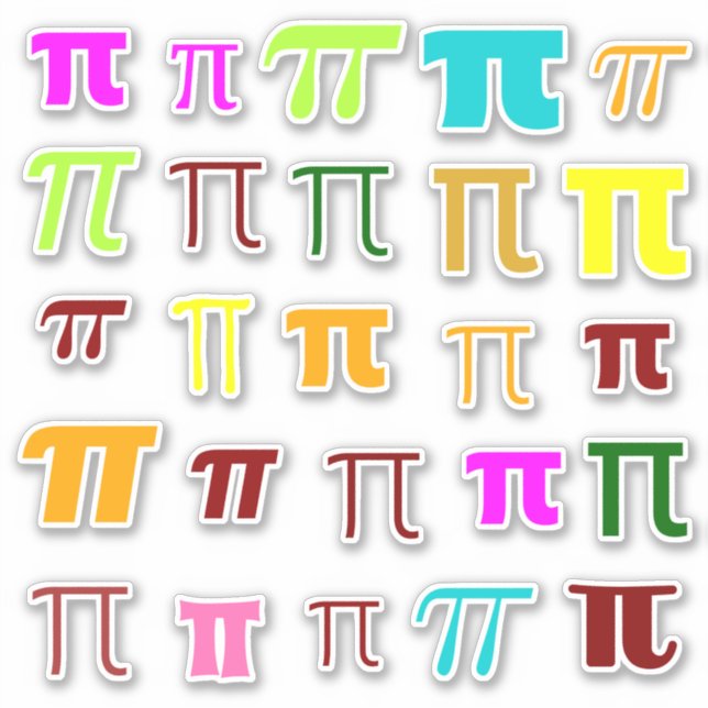 Sticker Variété de lettres grecques Pi () symboles mathéma (Devant)