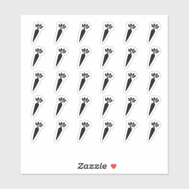 Sticker Vegetarian Wedding Place Card Meal Menu Choice (Feuille)