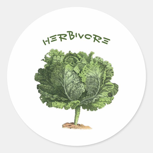Sticker végétarien Herbivore (Devant)