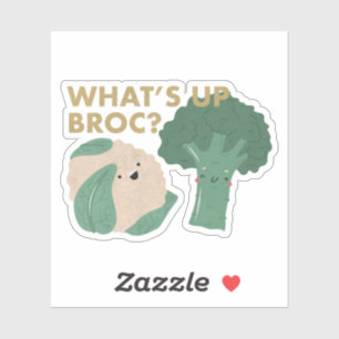 Sticker Veggie Pun : Qu'est-ce qu'Up Broc ?