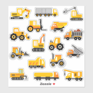 Sticker Véhicules de construction pour enfants