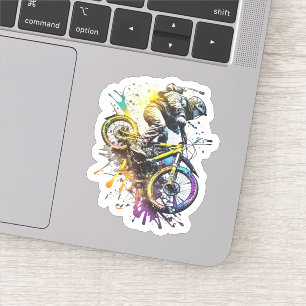 Sticker Vélo BMX Wheelie Fixbike pour cavalier. Vélo moder