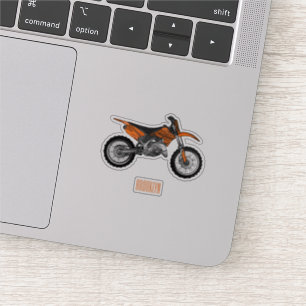 Sticker Vélo droit hors route moto / motocross dessin anim