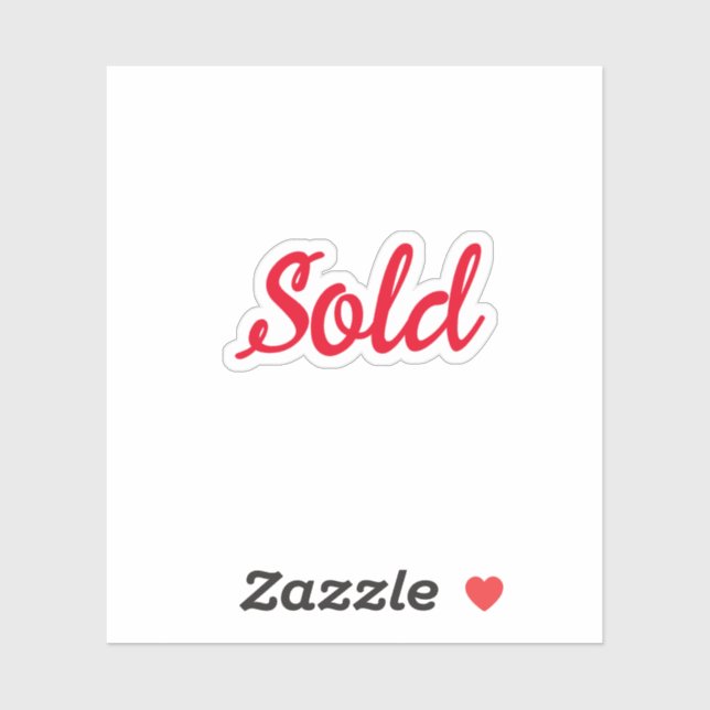 Sticker Vendu Signal pour les revendeurs Fermer Jour Nous  (Feuille)