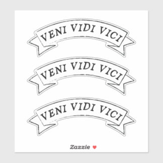 Sticker VENI VIDI VICI - Je suis venu j'ai vu que j'ai con