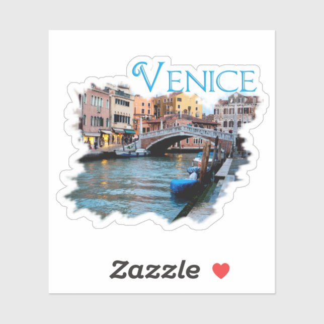 Sticker Venise, Italie : Le long du canal (Feuille)