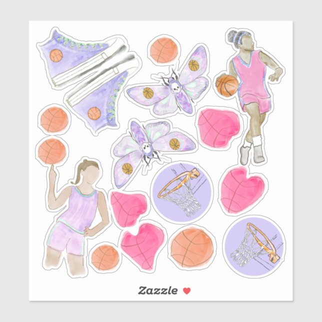 Sticker Ventilateur de basket-ball (Feuille)