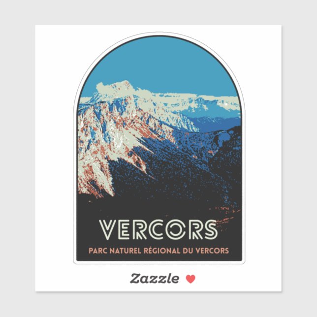 Sticker Vercors Parc naturel régional France Voyage (Feuille)