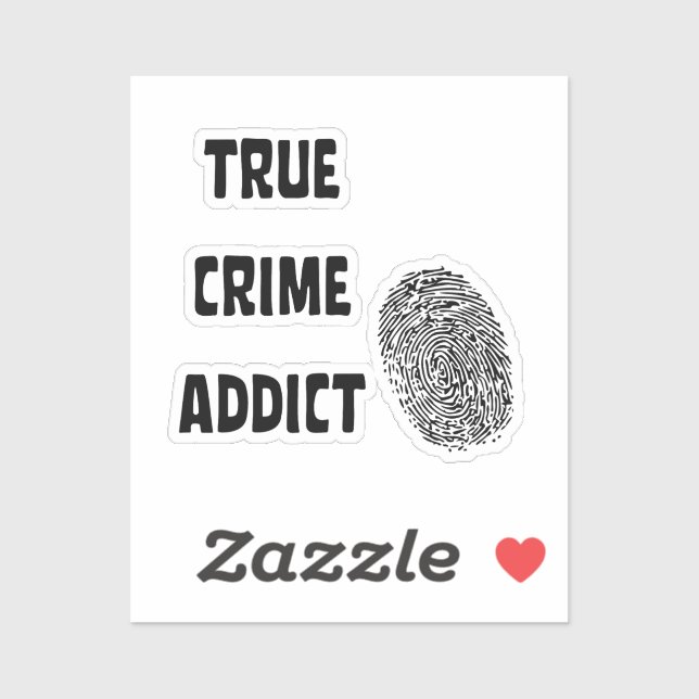 Sticker Véritable adepte du crime (Feuille)