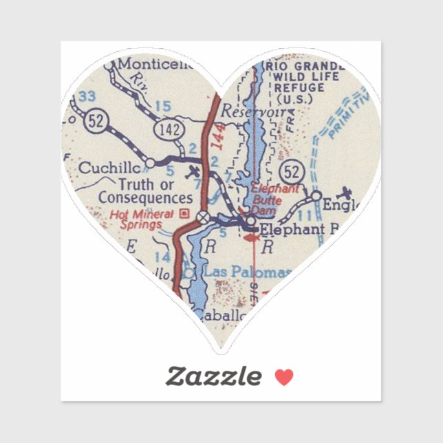 Sticker Vérité ou conséquences Carte Vintage (Feuille)