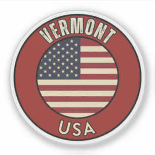 Sticker Vermont États-Unis d'Amérique 