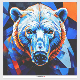Sticker Verre coloré ours