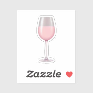 Sticker Verre rose Emoji Art
