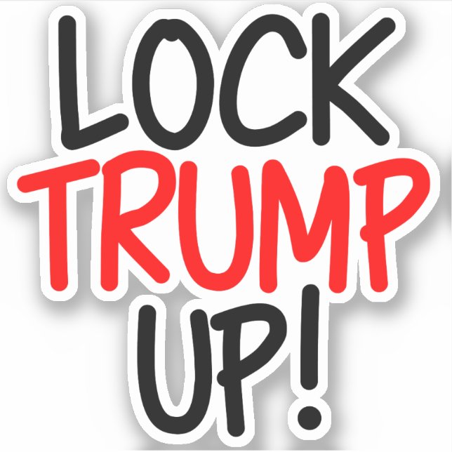Sticker Verrouiller Trump vers l'ordinateur portable polit (Devant)