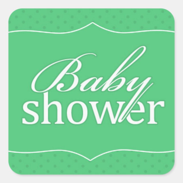 Sticker vert baby shower (Devant)