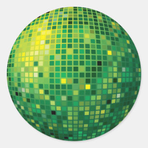 Sticker vert Boule Disco