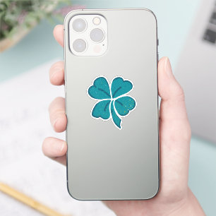 Sticker Verte Lucky Clover Shamrock Saint Patrick`s Day