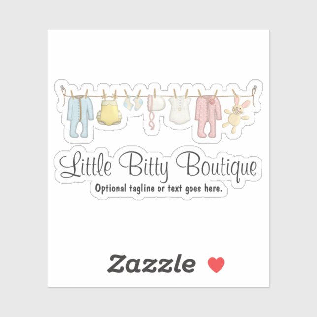 Sticker Vêtements pour bébés Ligne de vêtements pour bébés (Feuille)