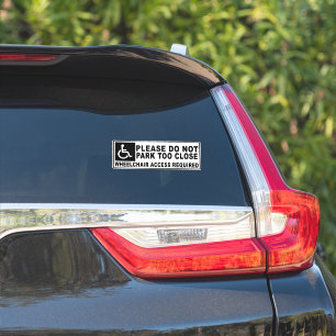 Sticker Veuillez ne pas vous garer trop près demande d'acc