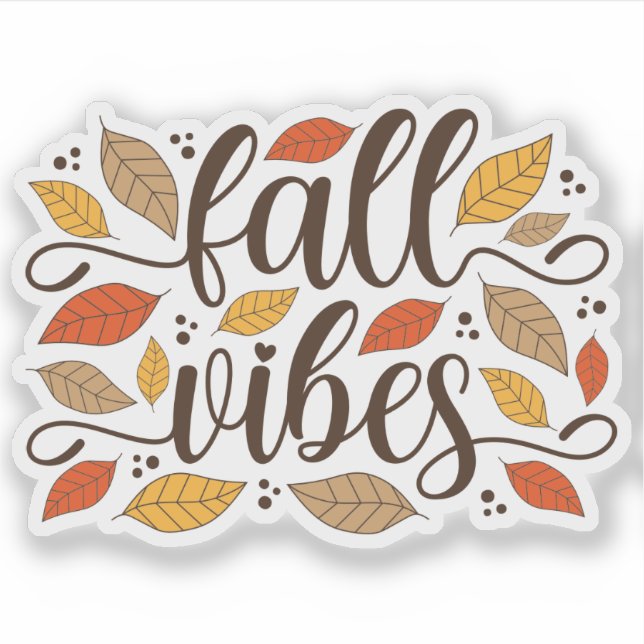 Sticker Vibes d'automne (Devant)