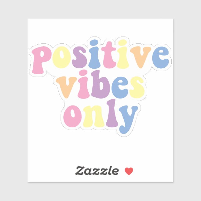 Sticker Vibes positives uniquement | Vinyle coupé sur mesu (Feuille)