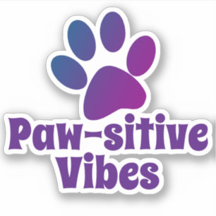Sticker Vibes provocatrices   Empreinte de patte animal