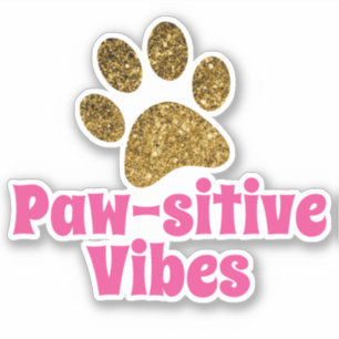 Sticker Vibes provocatrices   Empreinte de patte Parties s