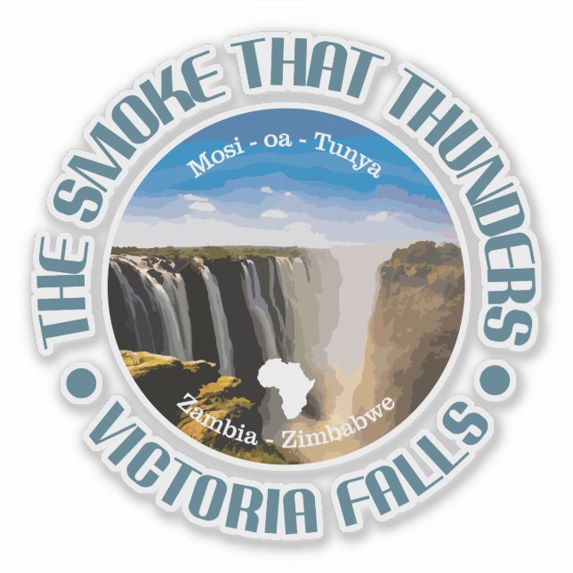 Sticker Victoria Falls (rd) (Devant)