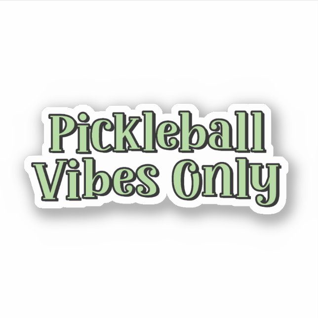 Sticker Vidéos De Pickleball Uniquement Pickleball Vert (Devant)
