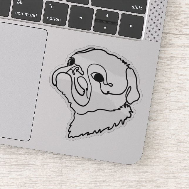 Sticker Vie de carlin dans l'art en ligne (Détail)