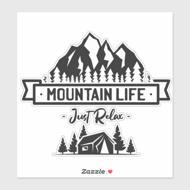 Sticker Vie de montagne (Feuille)