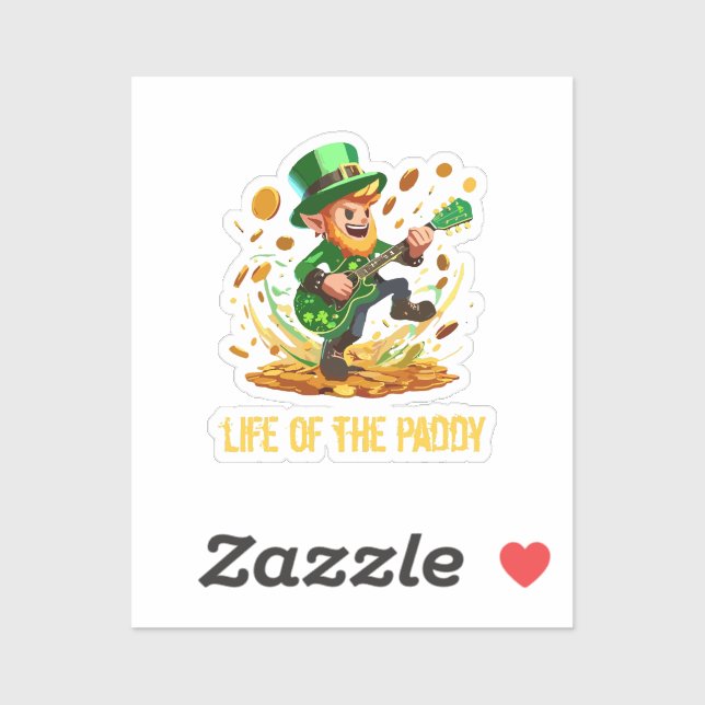 Sticker Vie du paddy, jour de la Saint-Patrick (Feuille)