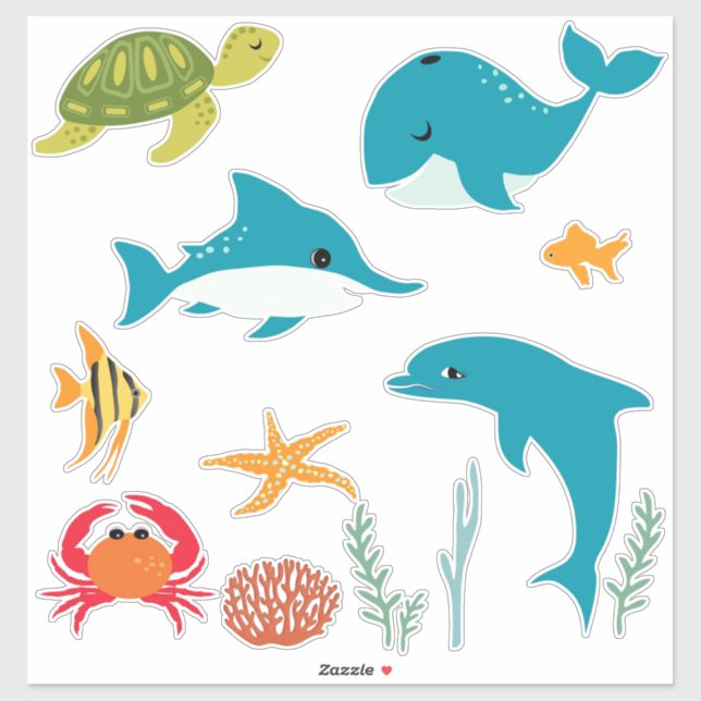 Sticker Vie marine (Feuille)
