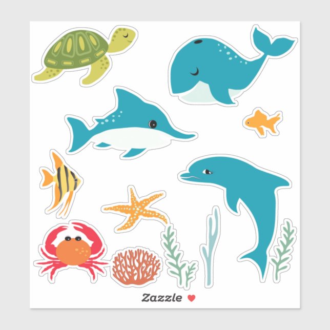 Sticker Vie marine (Feuille)