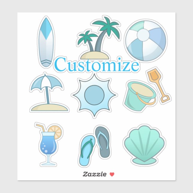 Sticker Vie sur la plage Thunder_Cove (Feuille)