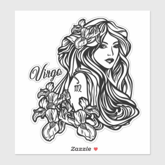Sticker Vierge du zodiaque Vierge (Feuille)