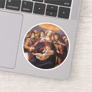 Sticker Vierge et enfant aux anges par Sandro Botticelli