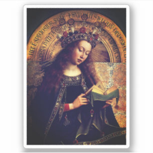 Sticker Vierge Marie - Gand Altarpiece de Jan van Eyck