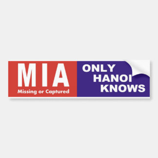 Sticker Viêt Nam Bumper MIA "Only Hanoi Knows" 197