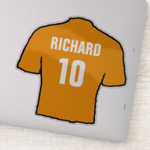 Sticker Vieux maillot de football en or sur un